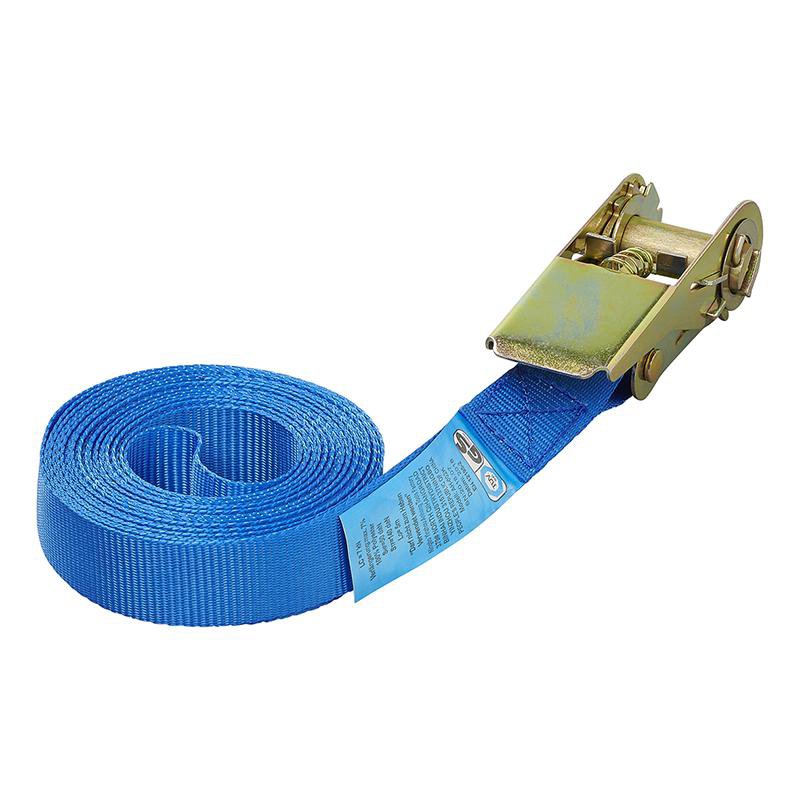 SPANBAND BLAUW MET RATEL 5 METER 2