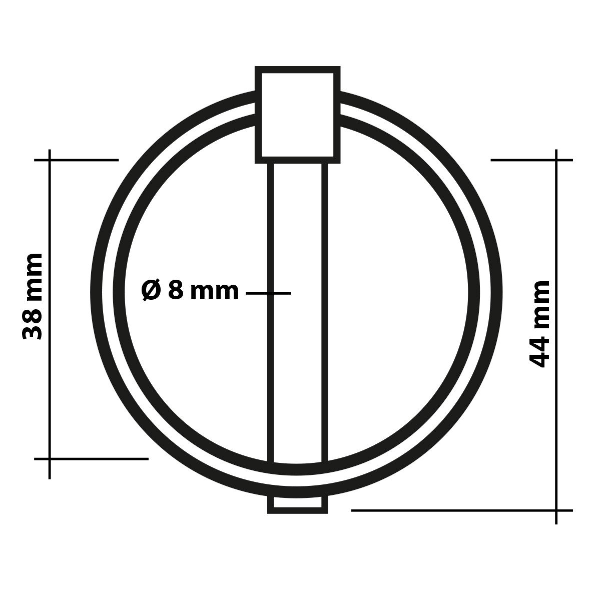 BORGPEN 8MM MET RING 2