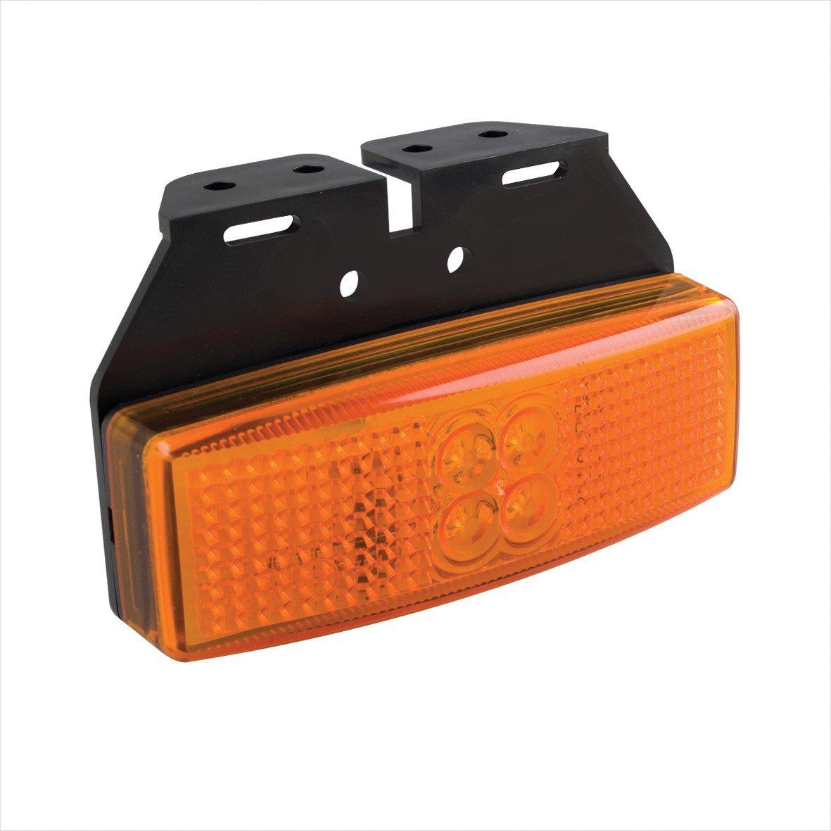 ZIJMARKERINGSLAMP 12/24V ORANJE 110X40MM LED MET HOUDER
