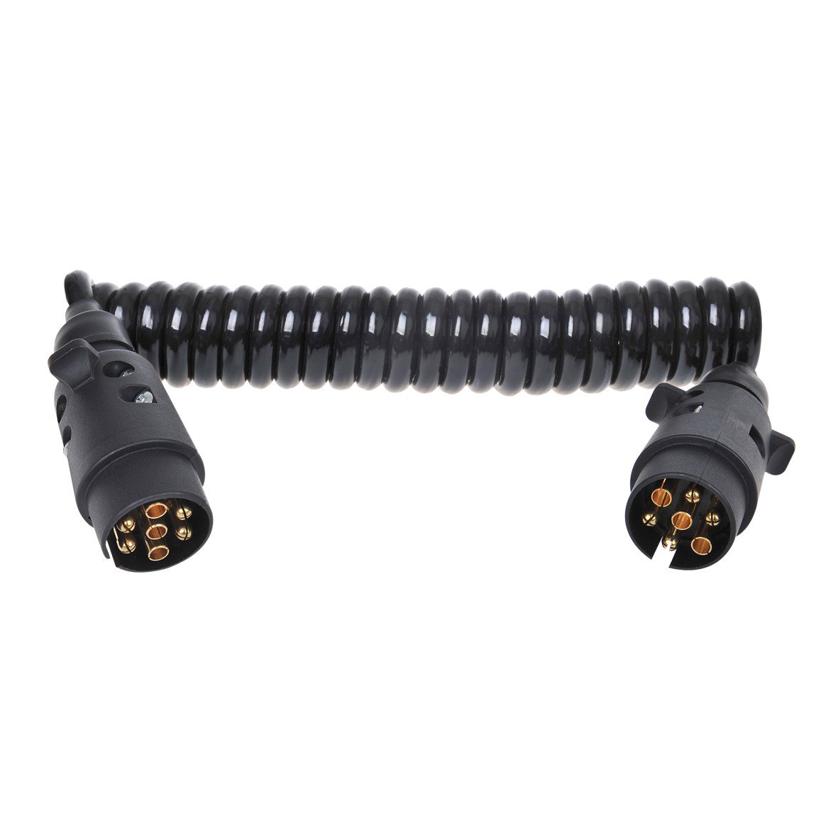 12V SPIRAALKABEL PVC 7 POLIG MET 2X STEKKER 3MTR