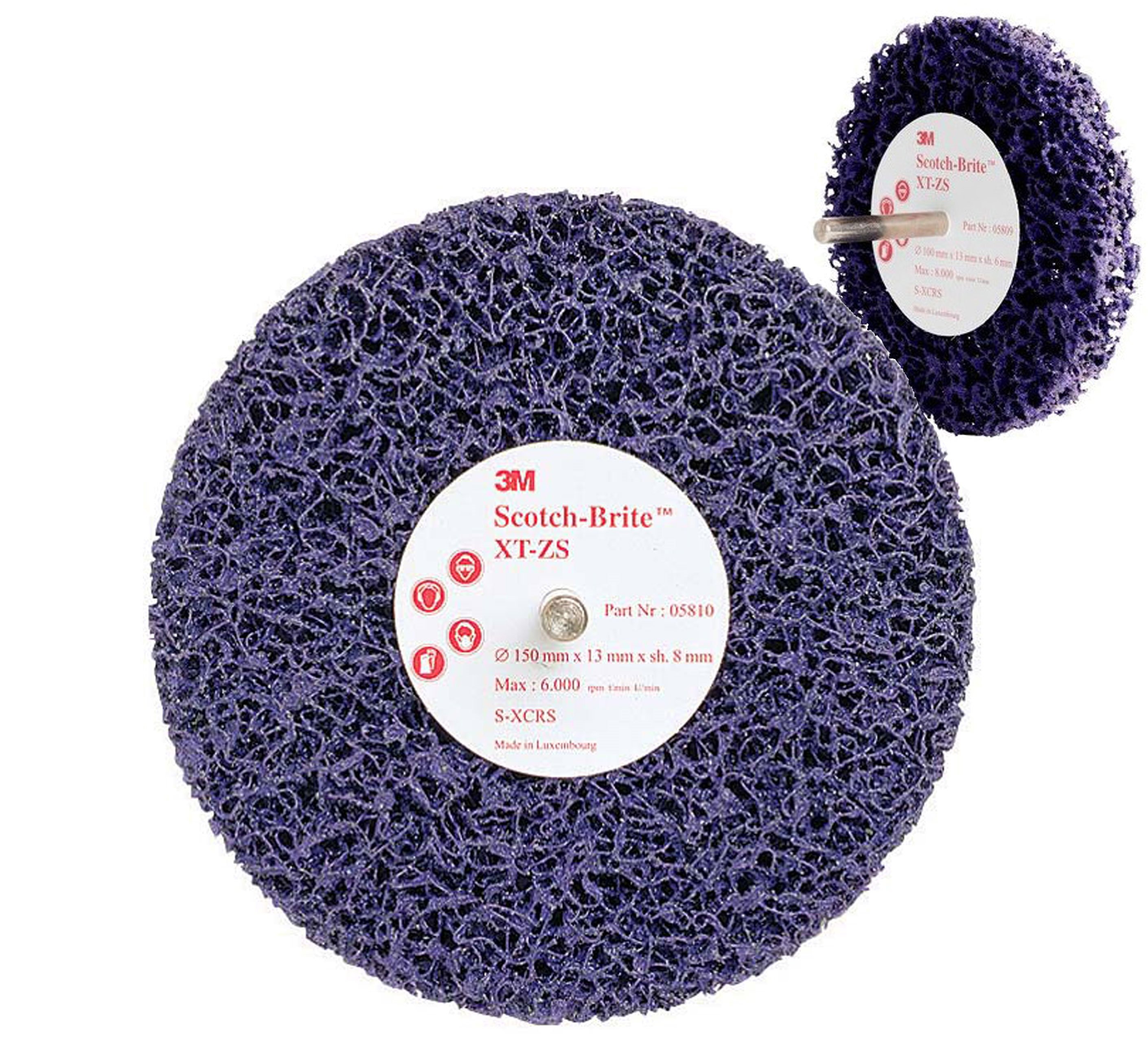 3M SCOTCH-BRITE CLEAN & STRIP SCHIJF XT-ZS, PAAR, 150, 13 MM X 8 MM, EXTRA LARGE