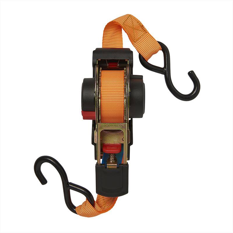 SPANBAND MET RATEL + 2 HAKEN 350CM 320KG AUTOMATISCH OPROLLEND 2