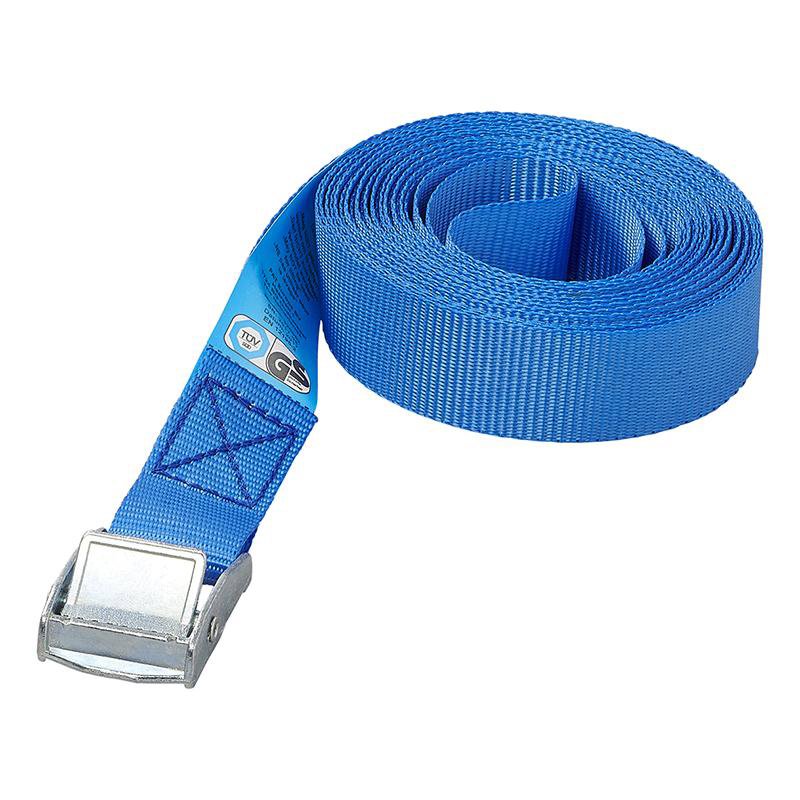 SPANBAND BLAUW MET SNELSLUITING 5 METER
