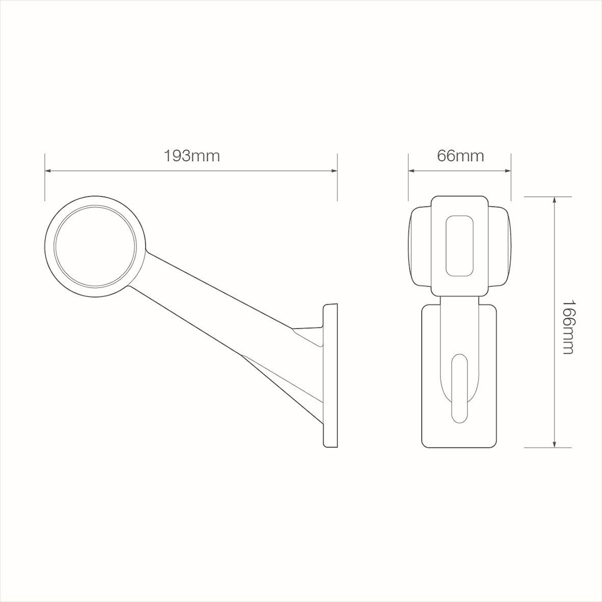 BREEDTELICHT 12/24V ROOD/WIT 166X193MM LED RECHTS 3
