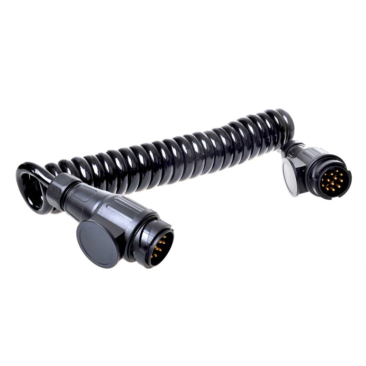 12V SPIRAALKABEL PVC 2X JAEGER STEKKERS (8-ADERIG) 3,5MTR 2