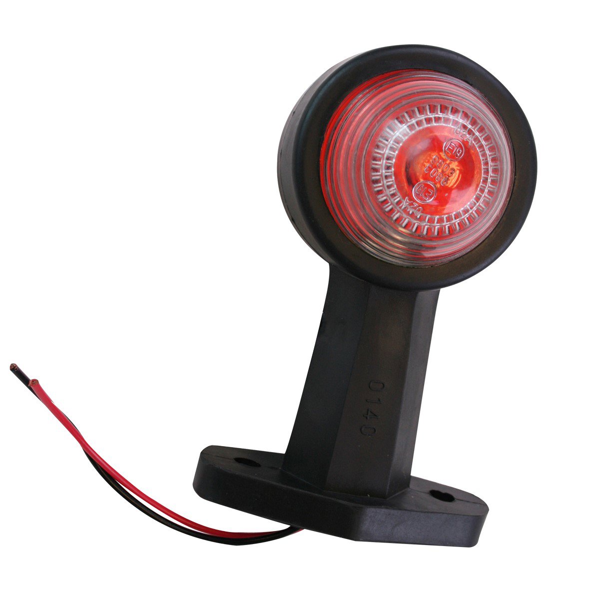 BREEDTELICHT ROOD/WIT 120MM RECHT