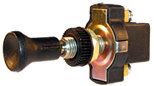 DRUK EN TREK SCHAKELAAR LANG, SCHROEF CONTACTEN 12V 16A, 24V 8A