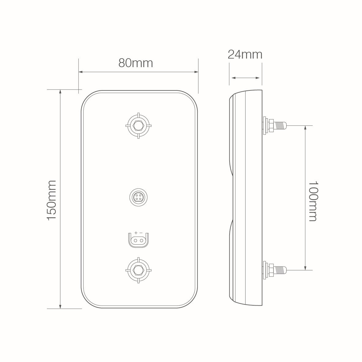 ACHTERLICHT 12/24V 4 FUNCTIES 80X150MM LED 4