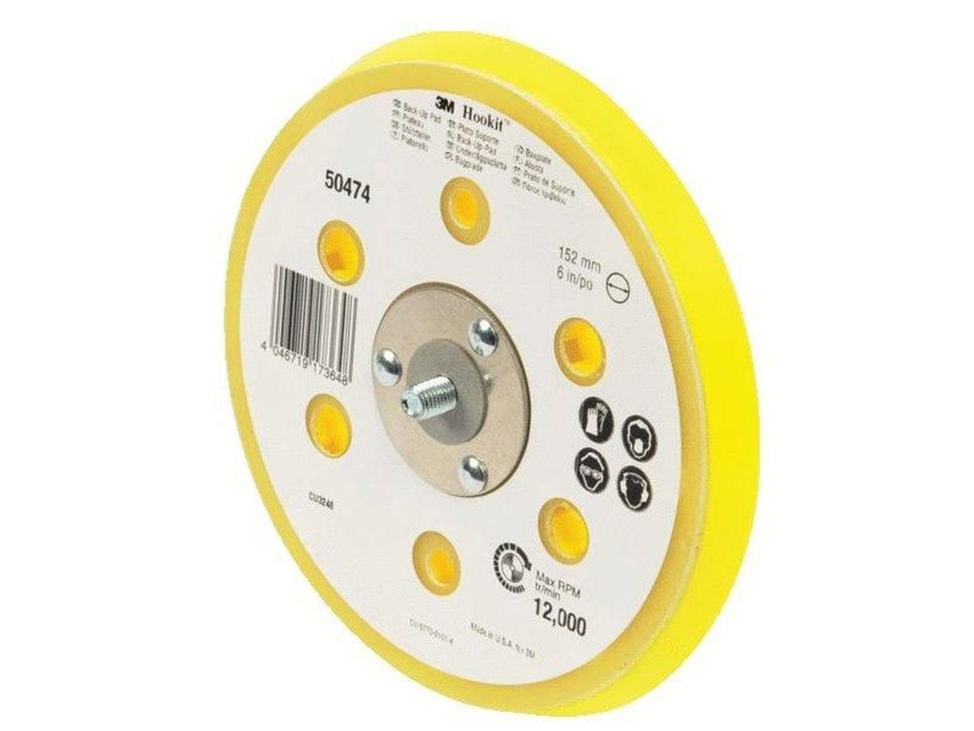 3M HOOKIT STEUNSCHIJF, Ø 150 MM, 5/16 IN, 15 GATEN