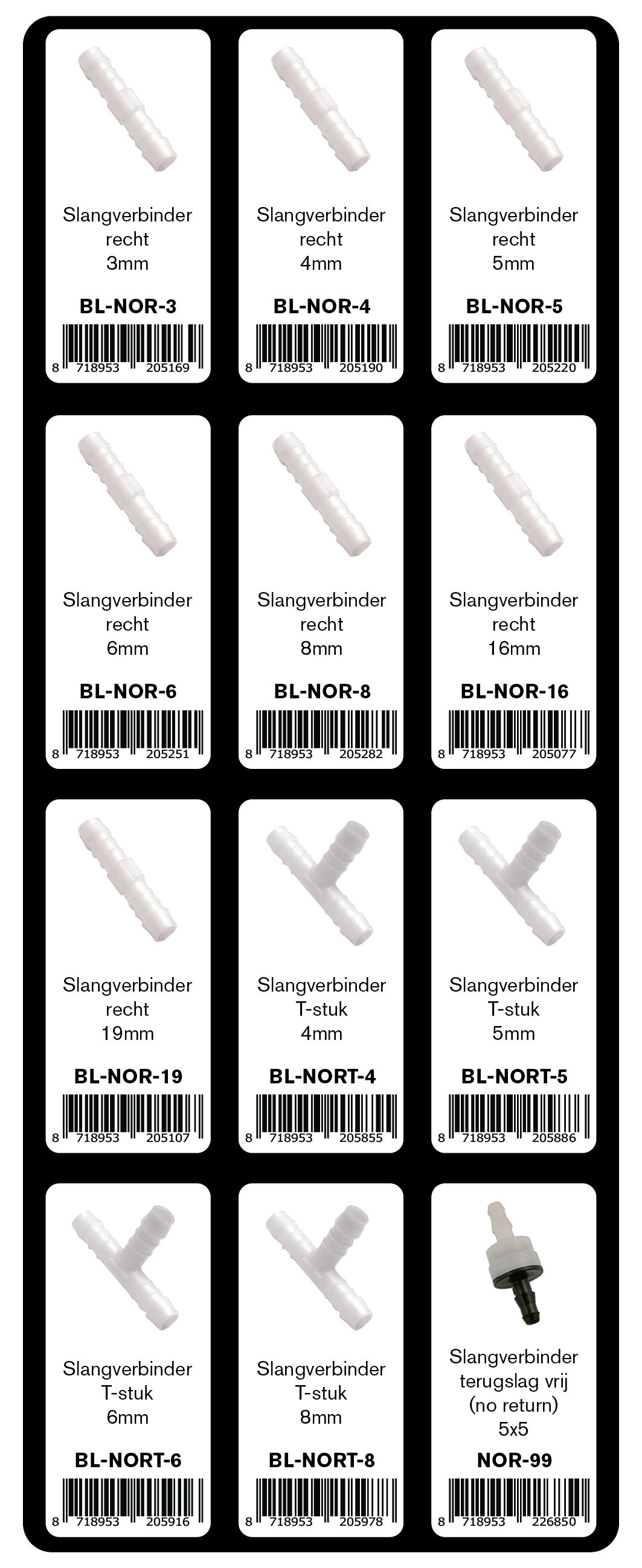 GEVULDE INLAY BUNKER SLANGVERBINDERS