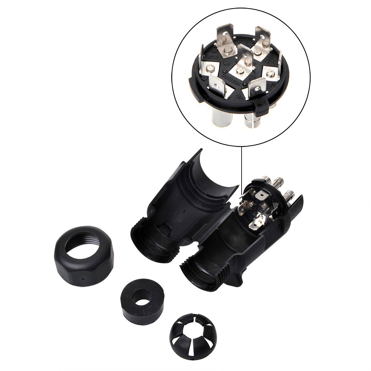 12V STEKKER 7-POLIG PVC MET KABELSCHOENAANSLUITING 2