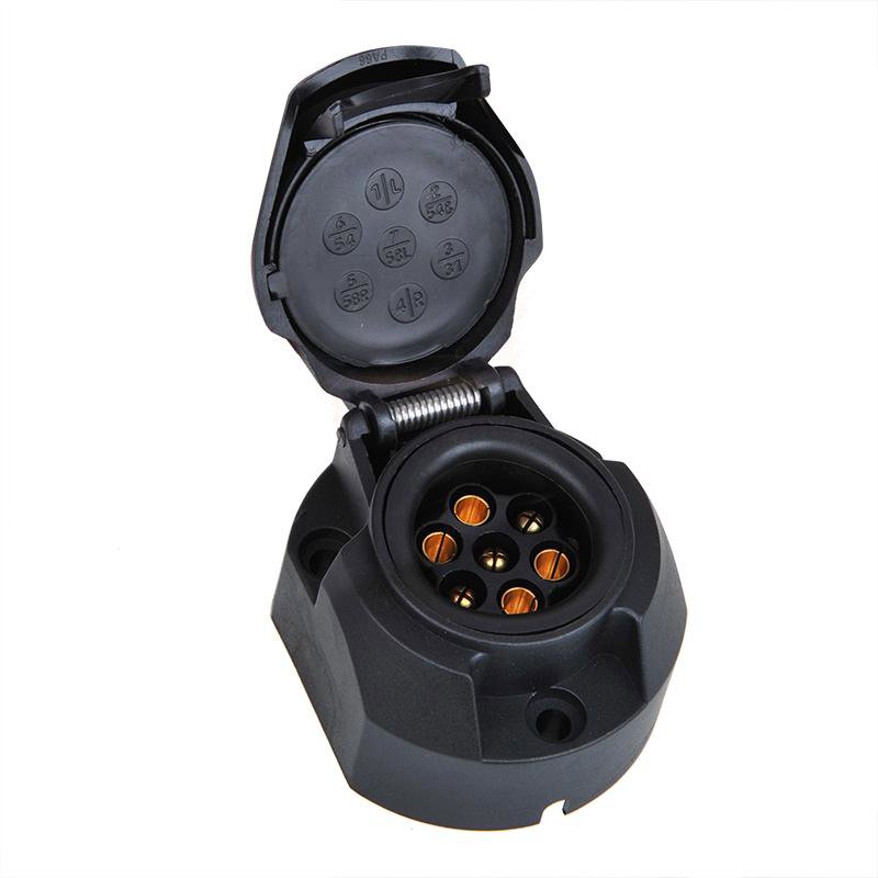 12V STEKKERDOOS 7-POLIG PVC + MISTACHTERLICHT BULK