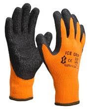 WINTER HANDSCHOEN ORANJE/ZWART MET LATEX GRIP MT11 (1PAAR)