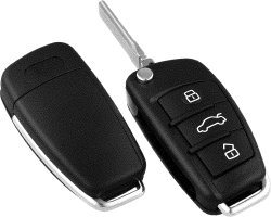 AUTOSLEUTEL LEGE BEHUIZING MET 3 KNOPJES