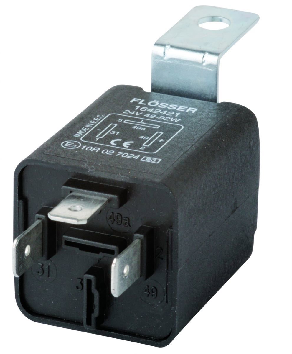 KNIPPERLICHT RELAIS 24V 2/4X21W 3-POLIG