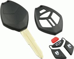 AUTOSLEUTEL MITSUBISHI -LEGE BEHUIZING- INCLUSIEF 4 BUTTONS