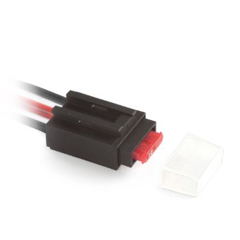 ZEKERINGHOUDER MIKRO III ZONDER KAP 1X2,5MM2 ROOD EN 2X1,5MM2 ZWART