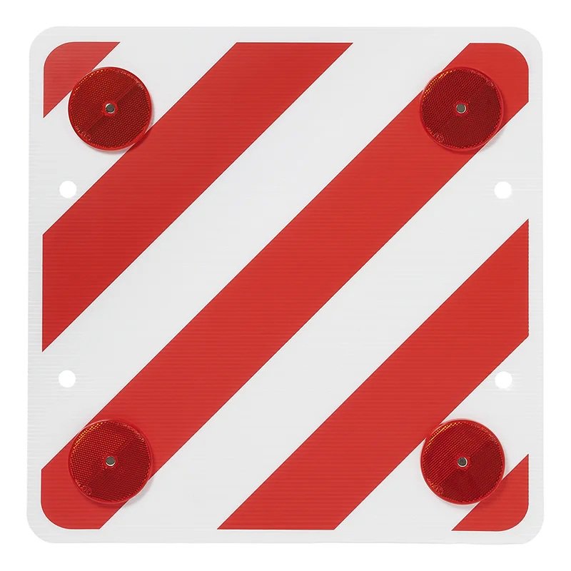 MARKERINGSBORD KUNSTSTOF 50X50CM MET REFLECTOREN