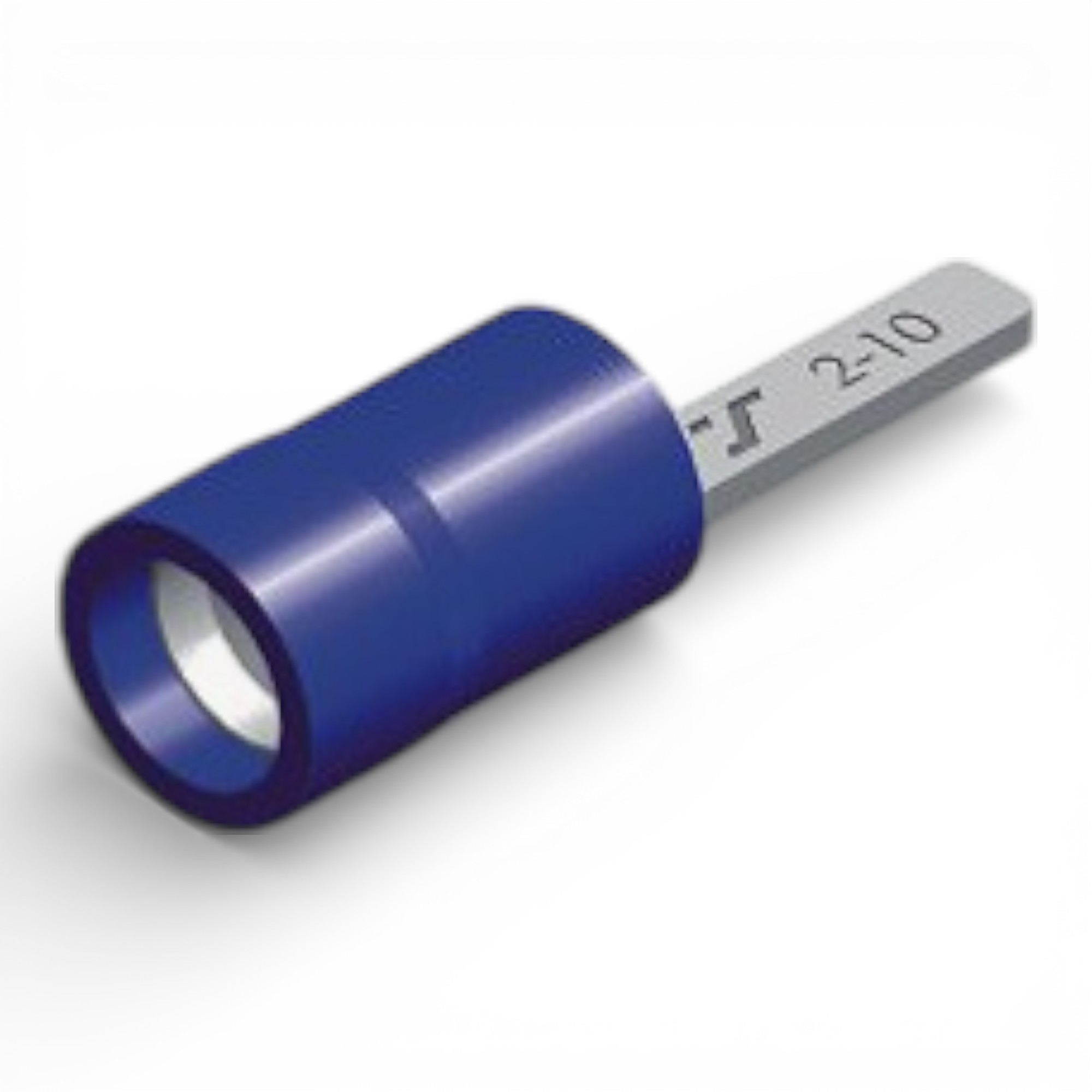 PVC KABELSCHOEN PLATTE PIN BLAUW 2,2X18