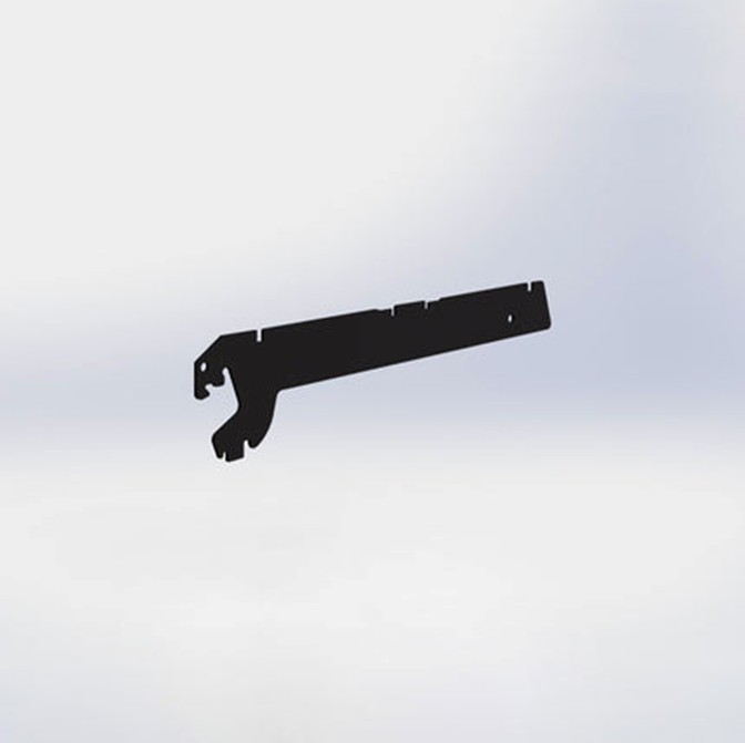 LEGPLANK + DRAGERS - 100X30CM - ZWART (1ST) 2