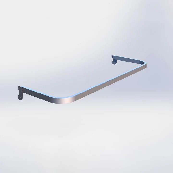 PERFOWAND BEUGEL VOOR MATTEN - L100 x D35CM - CHROOM (1ST)