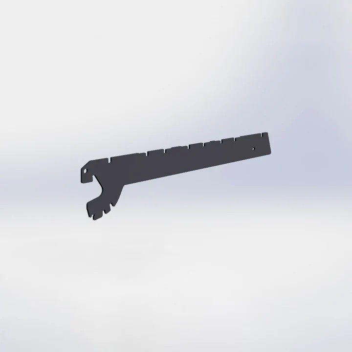 LEGPLANK + DRAGERS - 100X37CM - ANTRACIET (1ST) 2