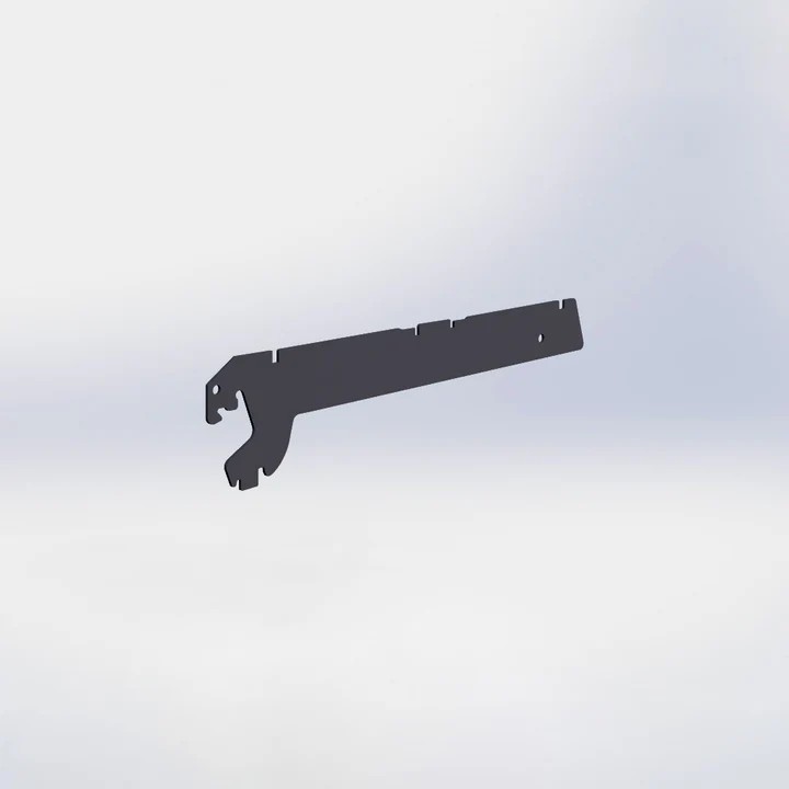 LEGPLANK + DRAGERS - 100X30CM - ANTRACIET (1ST) 2