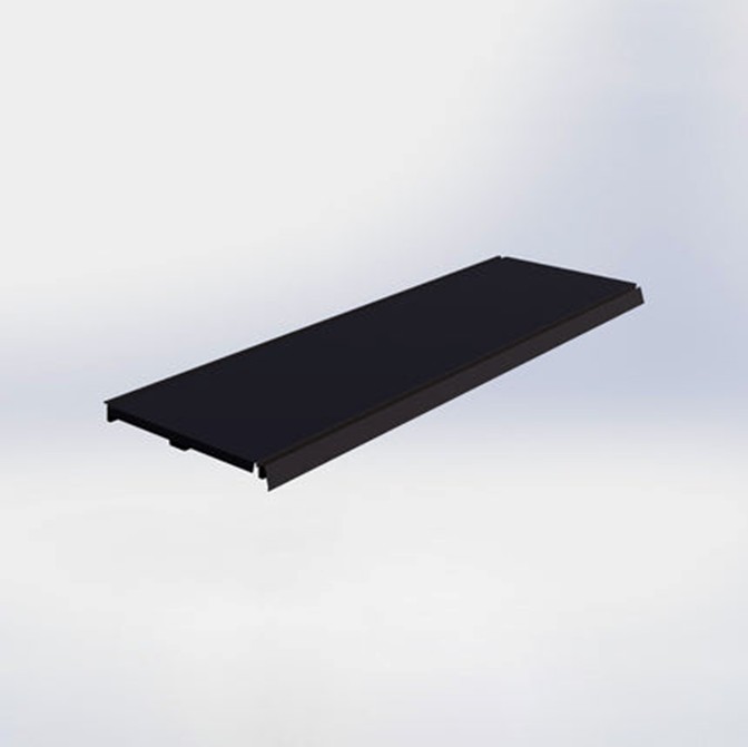 LEGPLANK + DRAGERS - 100X30CM - ZWART (1ST)