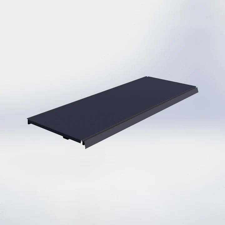 LEGPLANK + DRAGERS - 100X37CM - ANTRACIET (1ST)