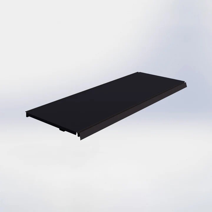 LEGPLANK + DRAGERS - 100X37CM - ZWART (1ST)