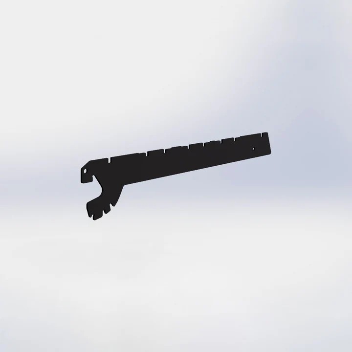 LEGPLANK + DRAGERS - 100X37CM - ZWART (1ST) 2