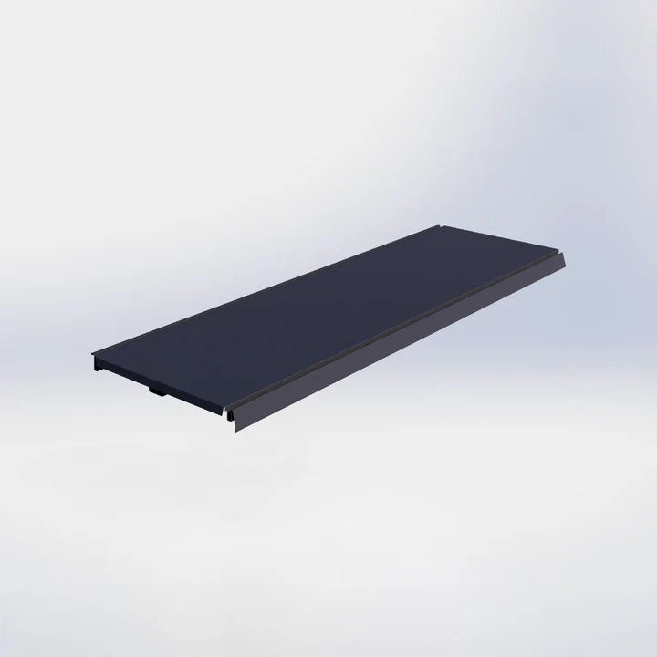 LEGPLANK + DRAGERS - 100X30CM - ANTRACIET (1ST)