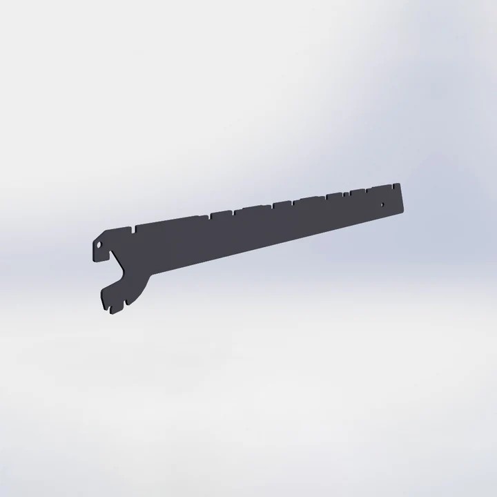 LEGPLANK + DRAGERS - 100X47CM - ANTRACIET (1ST) 2