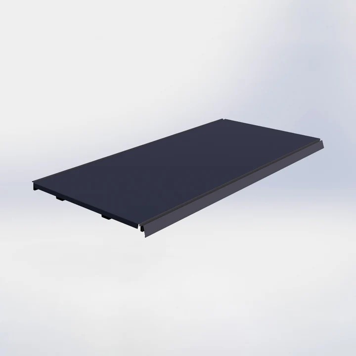LEGPLANK + DRAGERS - 100X47CM - ANTRACIET (1ST)