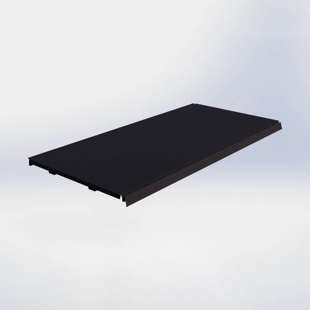 LEGPLANK + DRAGERS - 100X47CM - ZWART (1ST)