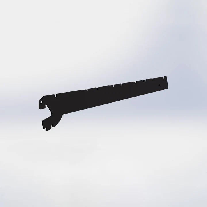 LEGPLANK + DRAGERS - 100X47CM - ZWART (1ST) 2
