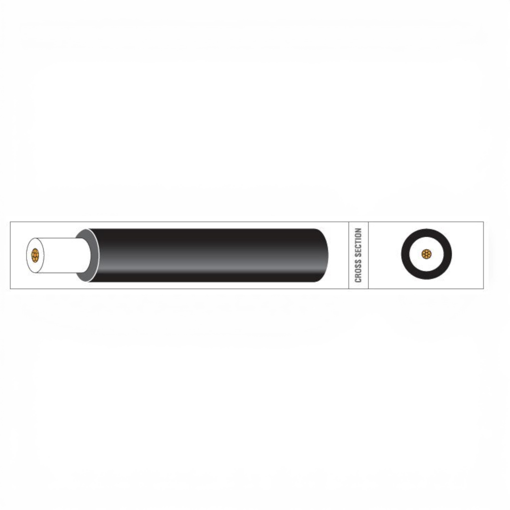 BOUGIE KABEL PVC 1,5MM2 ZWART (1M-30/ROL)