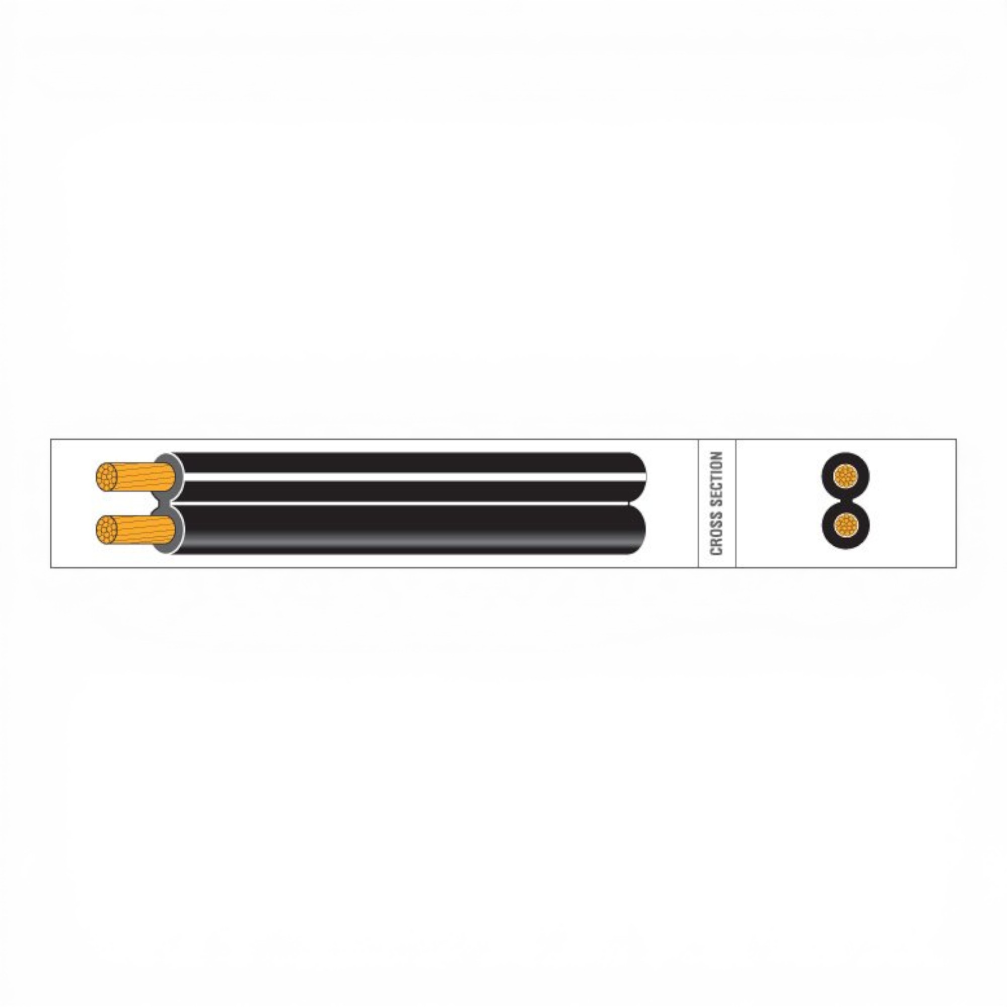 LUIDSPREKER KABEL 2X0,5MM2 ZWART-ROOD (1M-100/ROL)