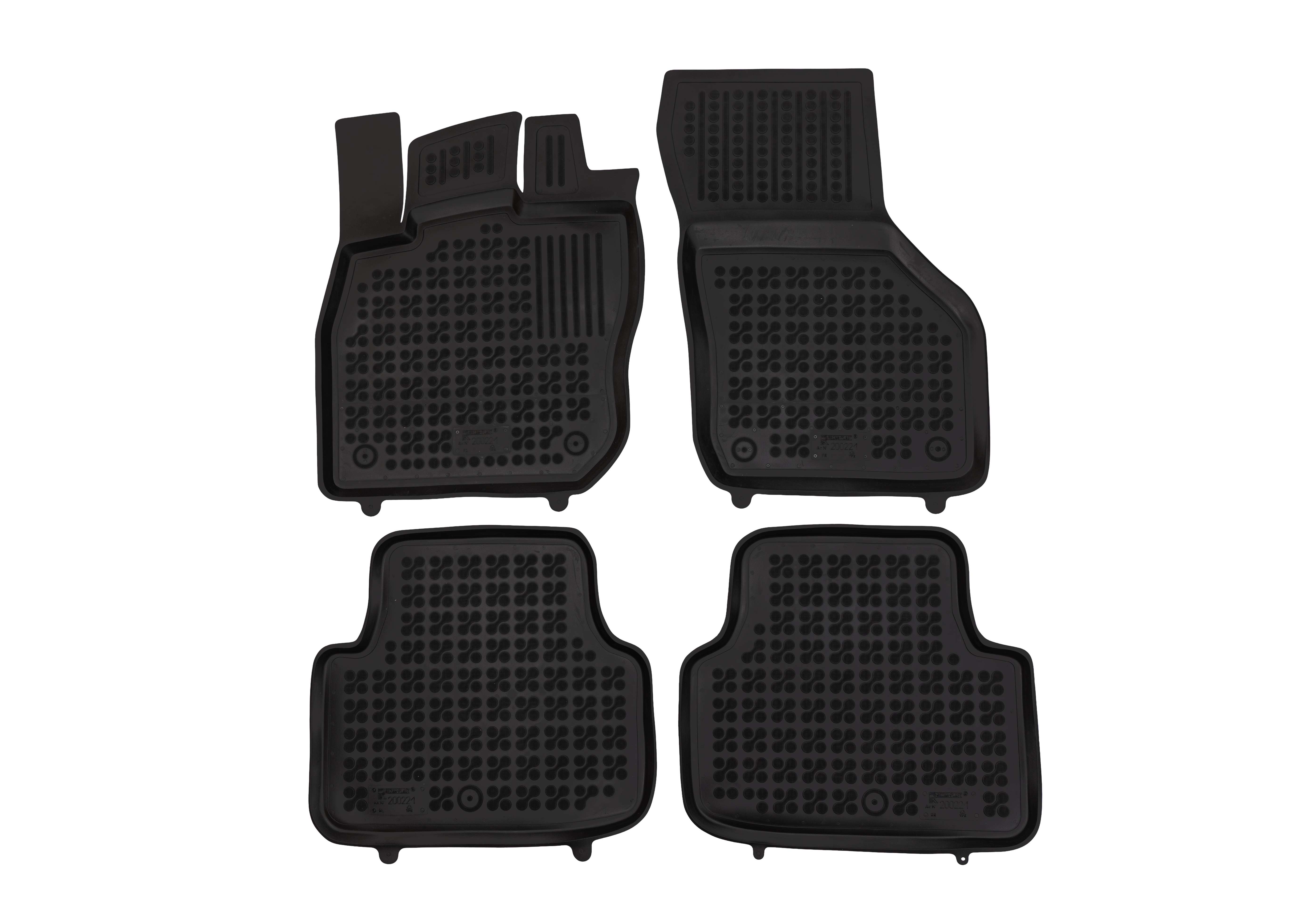 RUBBEREN VLOERMAT RENAULT TRAFIC III MIDDLE FOR 3 PASSENGER, WITH AIR VENTS IN THE FLOOR, WITH PASSENGER DOOR ON THE RIGHT SIDE ONLY, FIXED SEATS ( NOT SLIDING) 2021 -