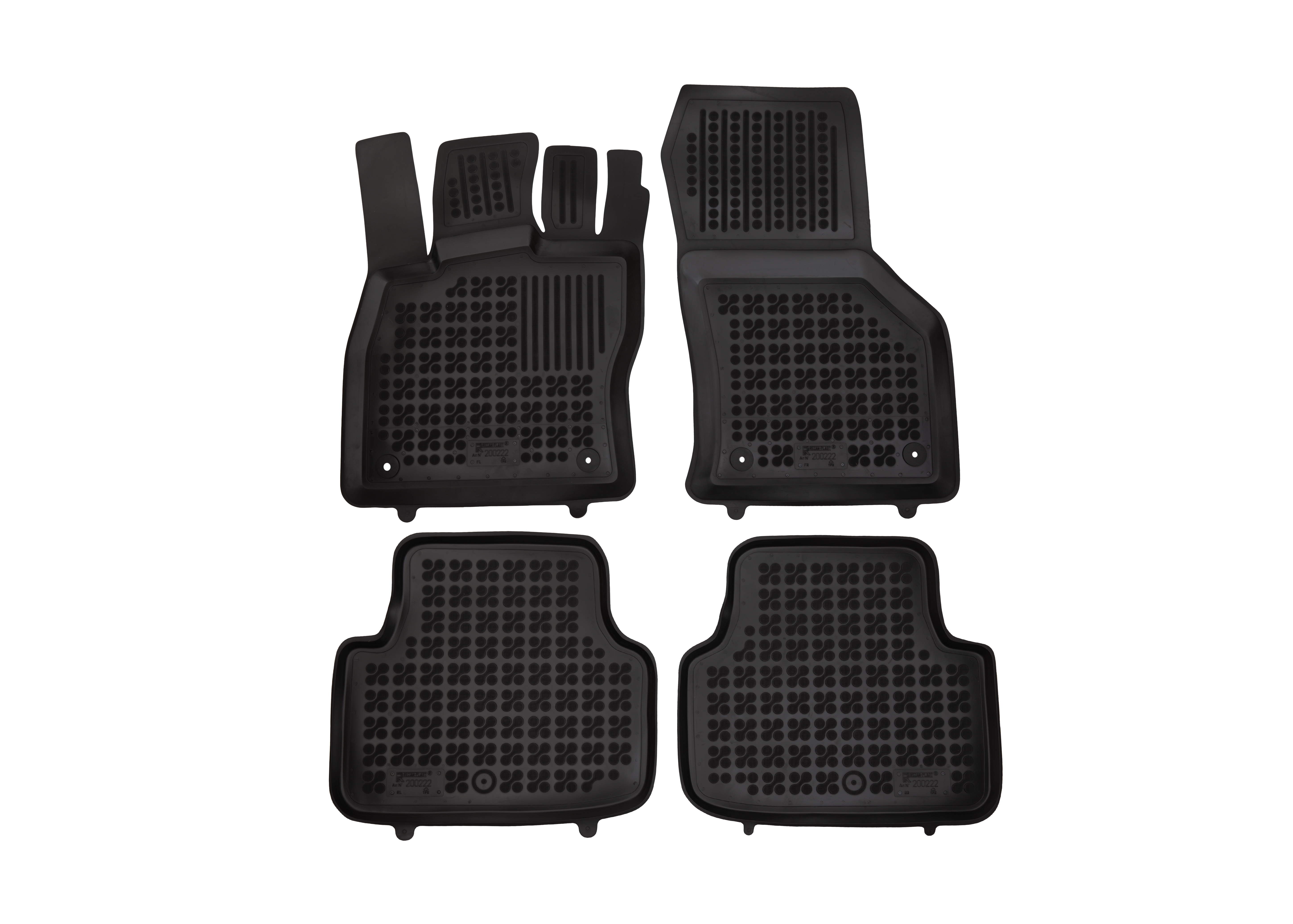RUBBEREN VLOERMAT RENAULT TRAFIC III REAR FOR 3 PASSENGER, WITH PASSENGER DOOR ON THE RIGHT SIDE ONLY, FIXED SEATS ( NOT SLIDING) 2021 -