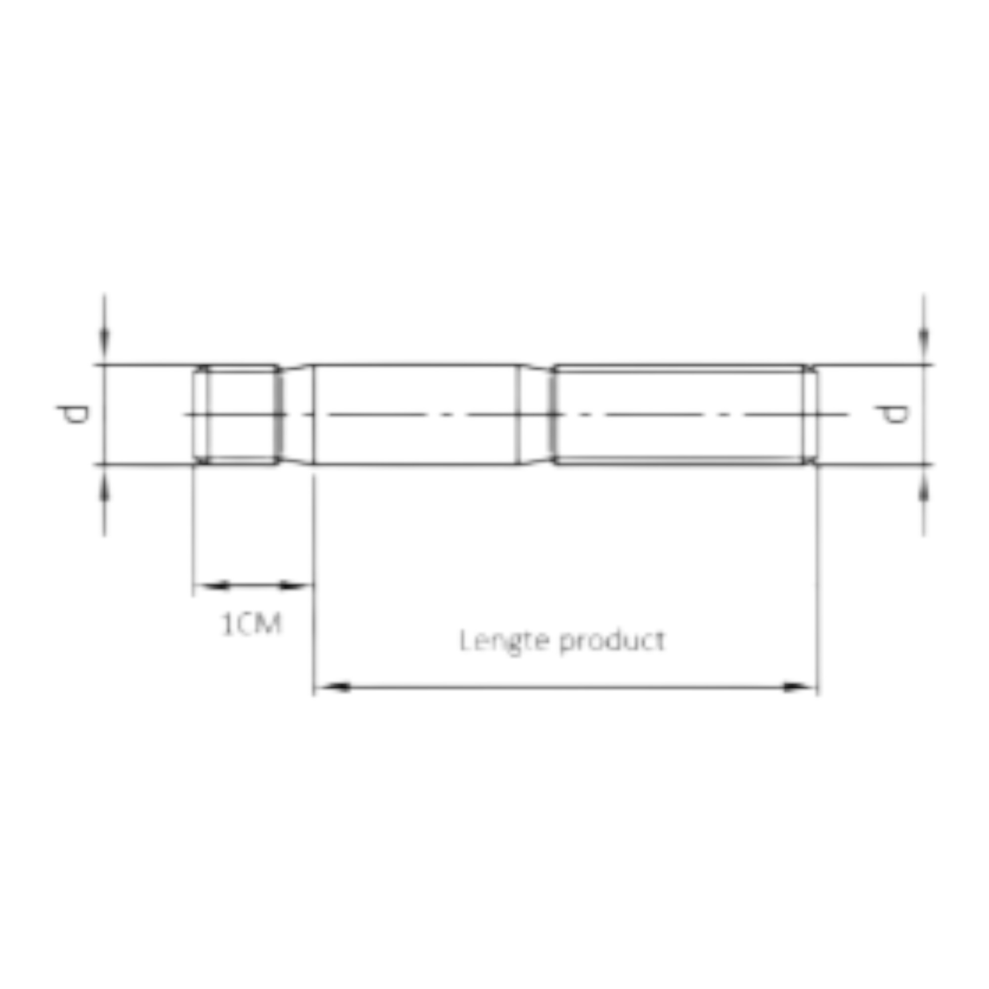 TAPEIND DIN939 8.8 M8X45 2