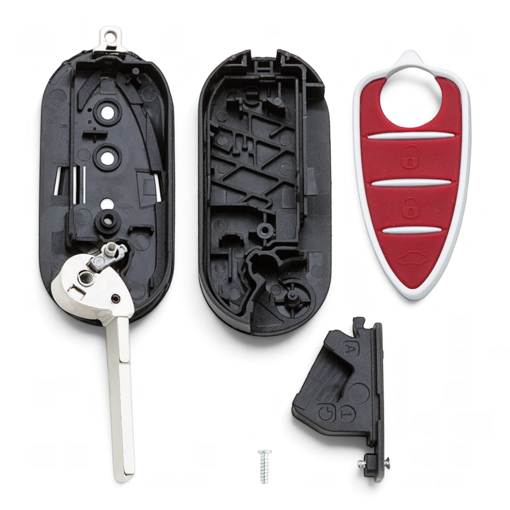 AUTOSLEUTEL ALFA -LEGE BEHUIZING- INCLUSIEF 3 BUTTONS 2