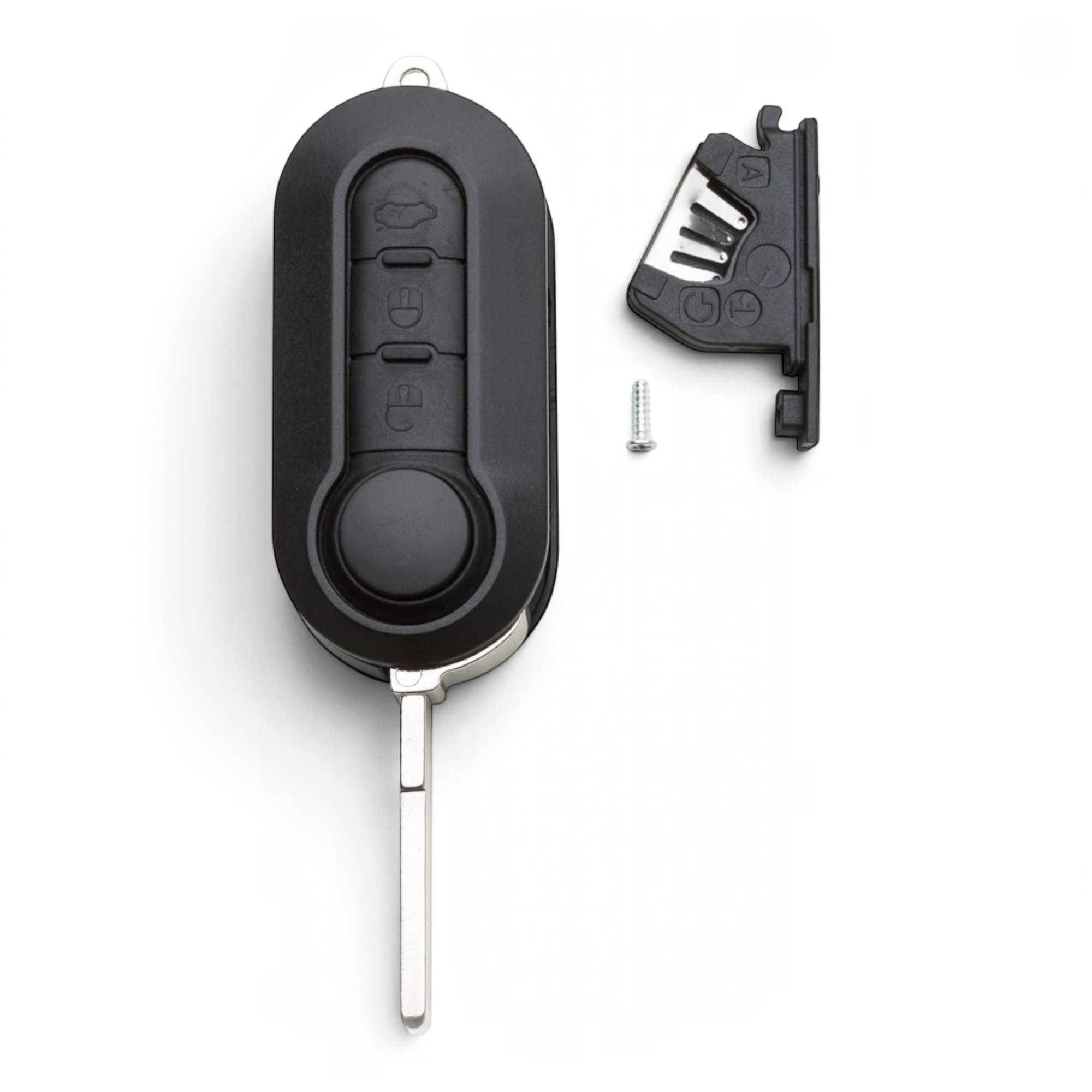 AUTOSLEUTEL FIAT -LEGE BEHUIZING- INCLUSIEF 3 BUTTONS 2